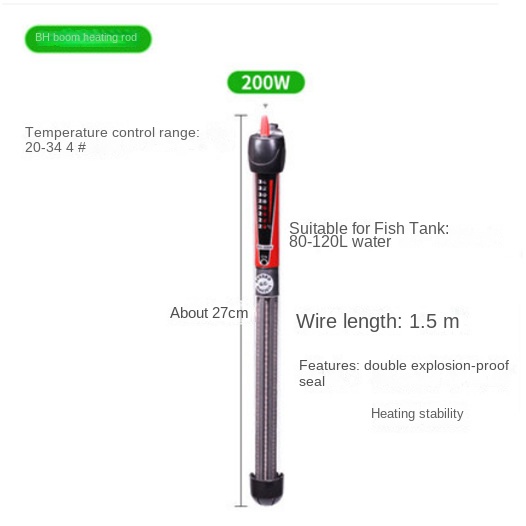 Aquarium Quartz Heating Rod with Precise Temperature Control