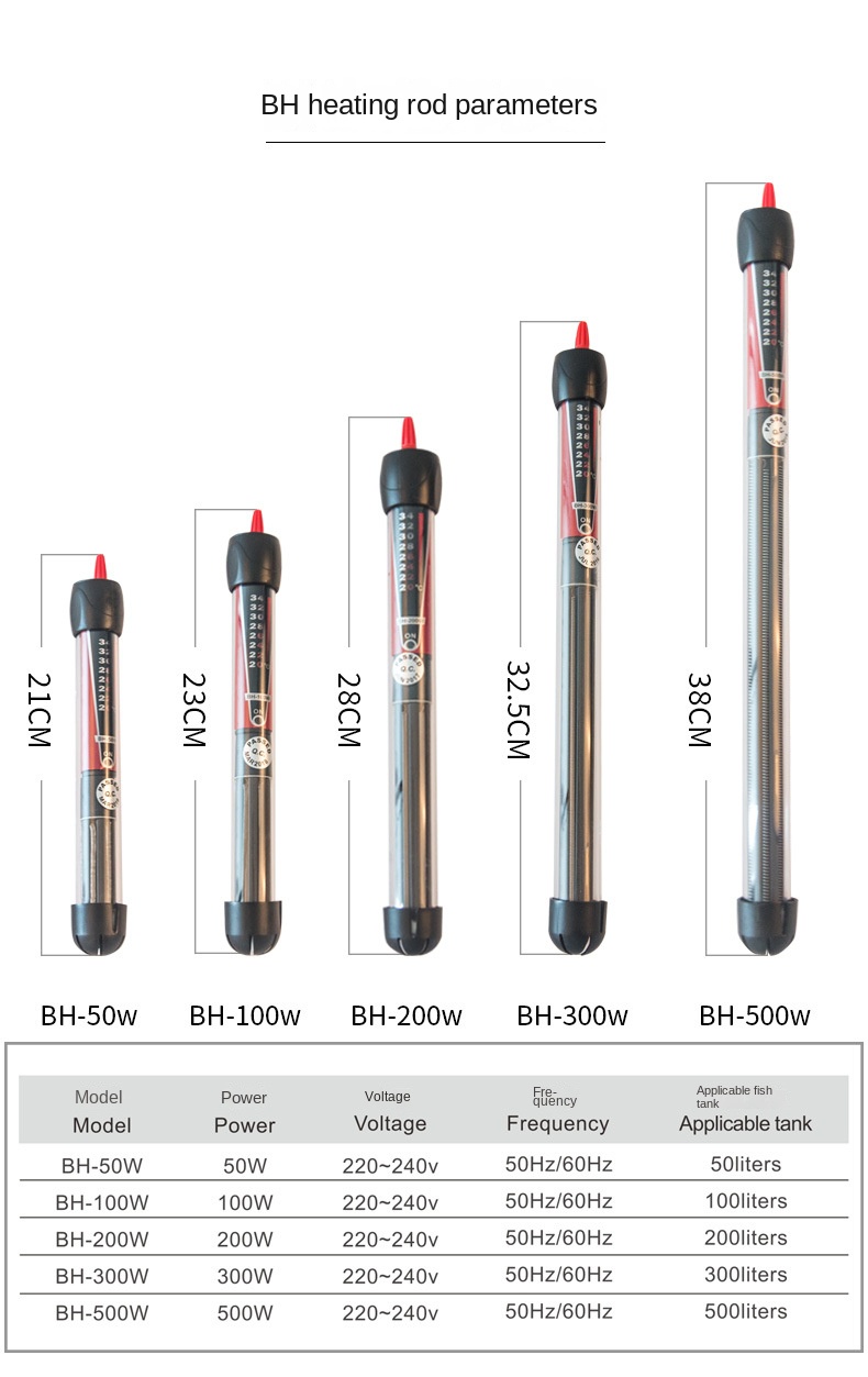 Aquarium Quartz Heating Rod with Precise Temperature Control