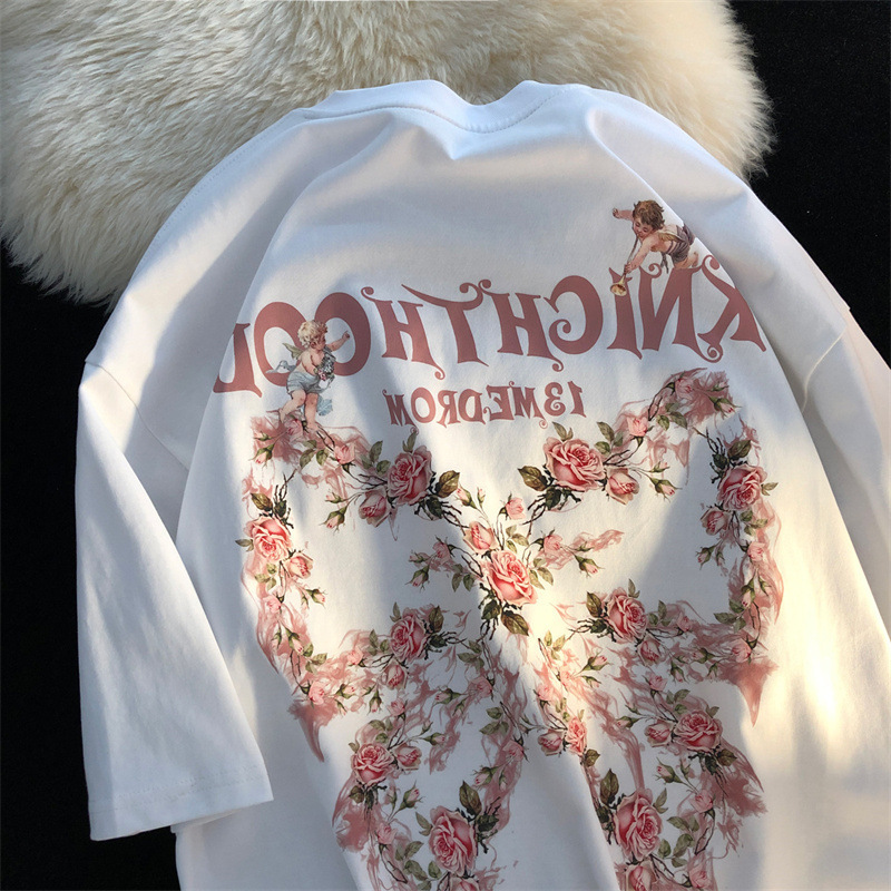 Romantic Rose Couple T-shirts