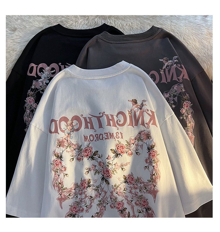 Romantic Rose Couple T-shirts