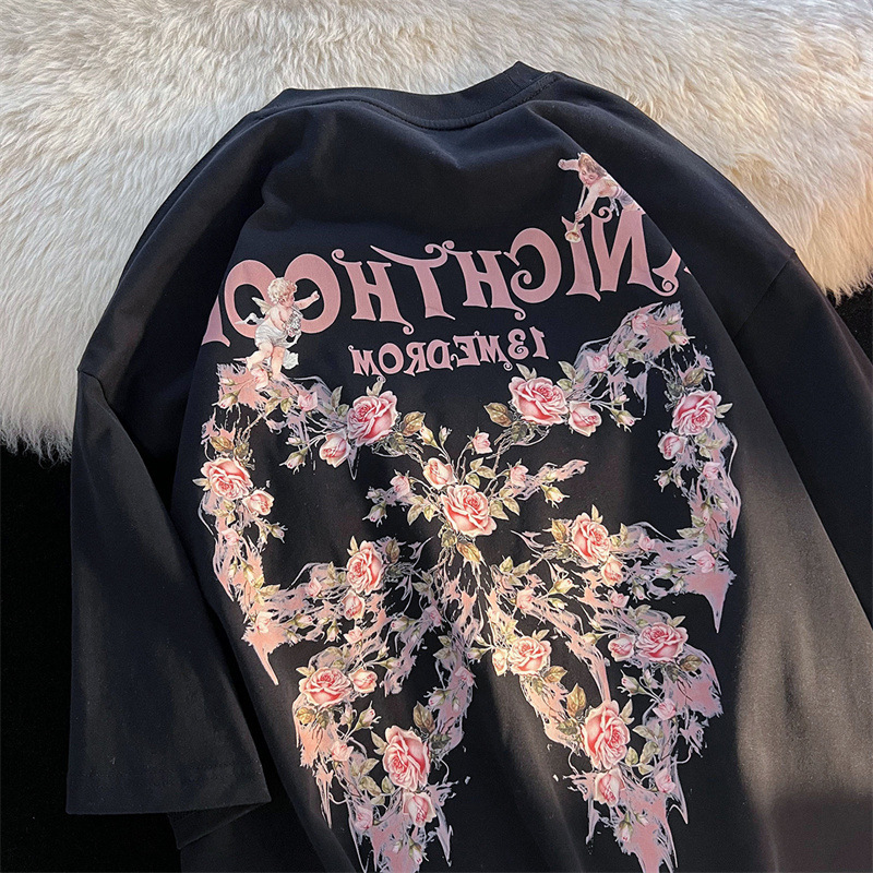 Romantic Rose Couple T-shirts