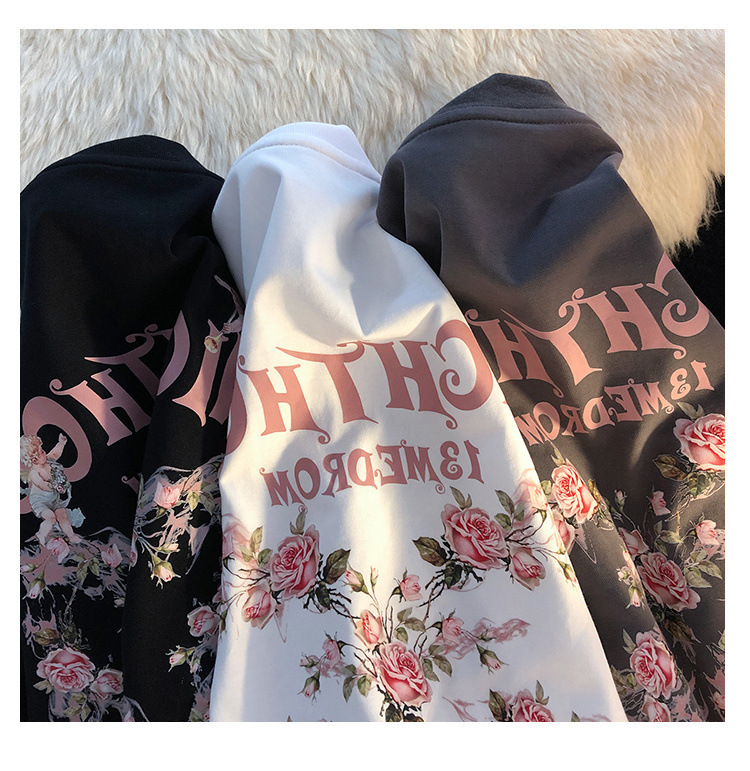 Romantic Rose Couple T-shirts