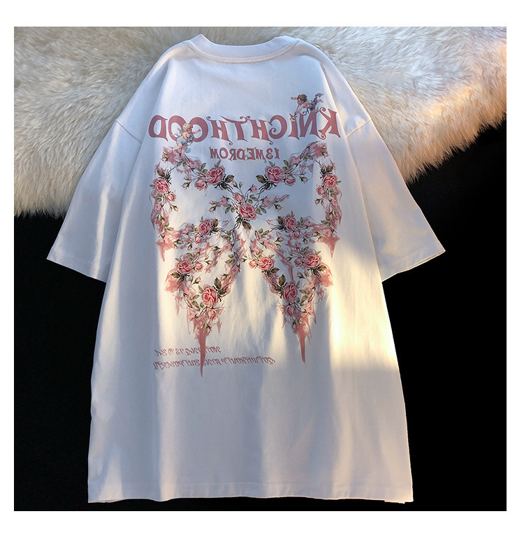 Romantic Rose Couple T-shirts