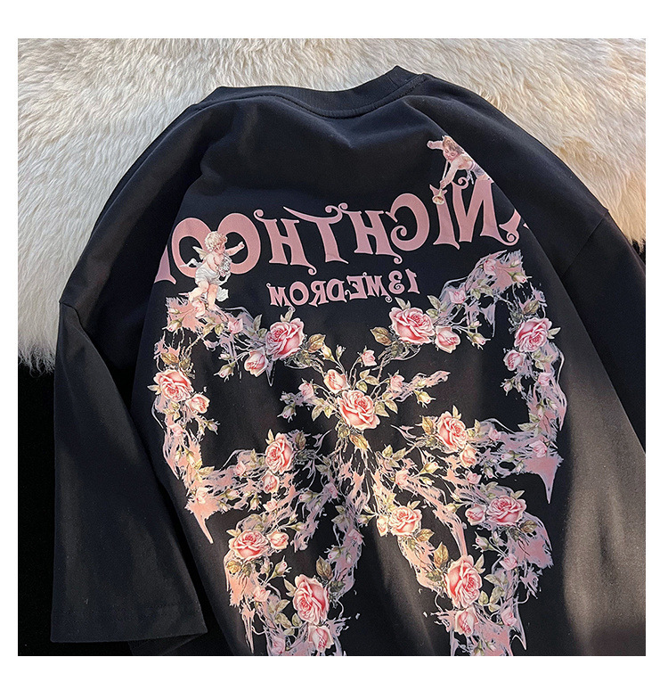 Romantic Rose Couple T-shirts