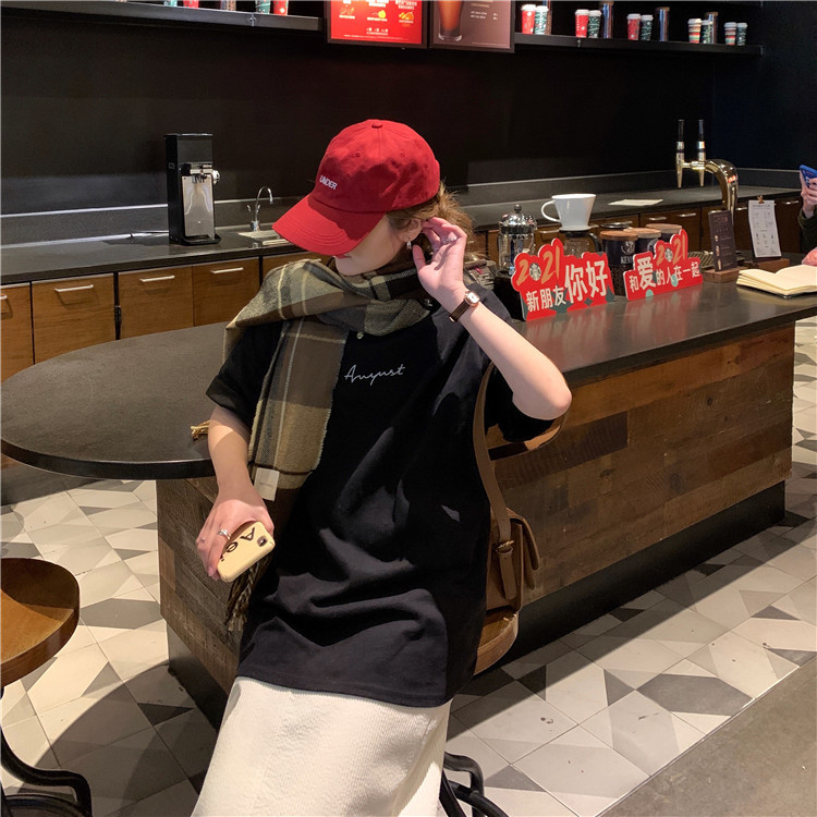 White Short Sleeve Loose-Fit T-Shirt