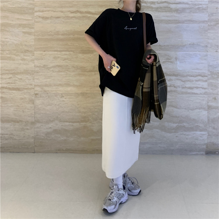 White Short Sleeve Loose-Fit T-Shirt