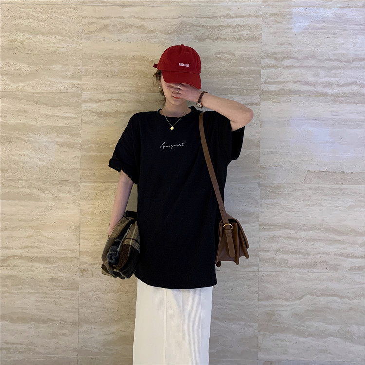 White Short Sleeve Loose-Fit T-Shirt