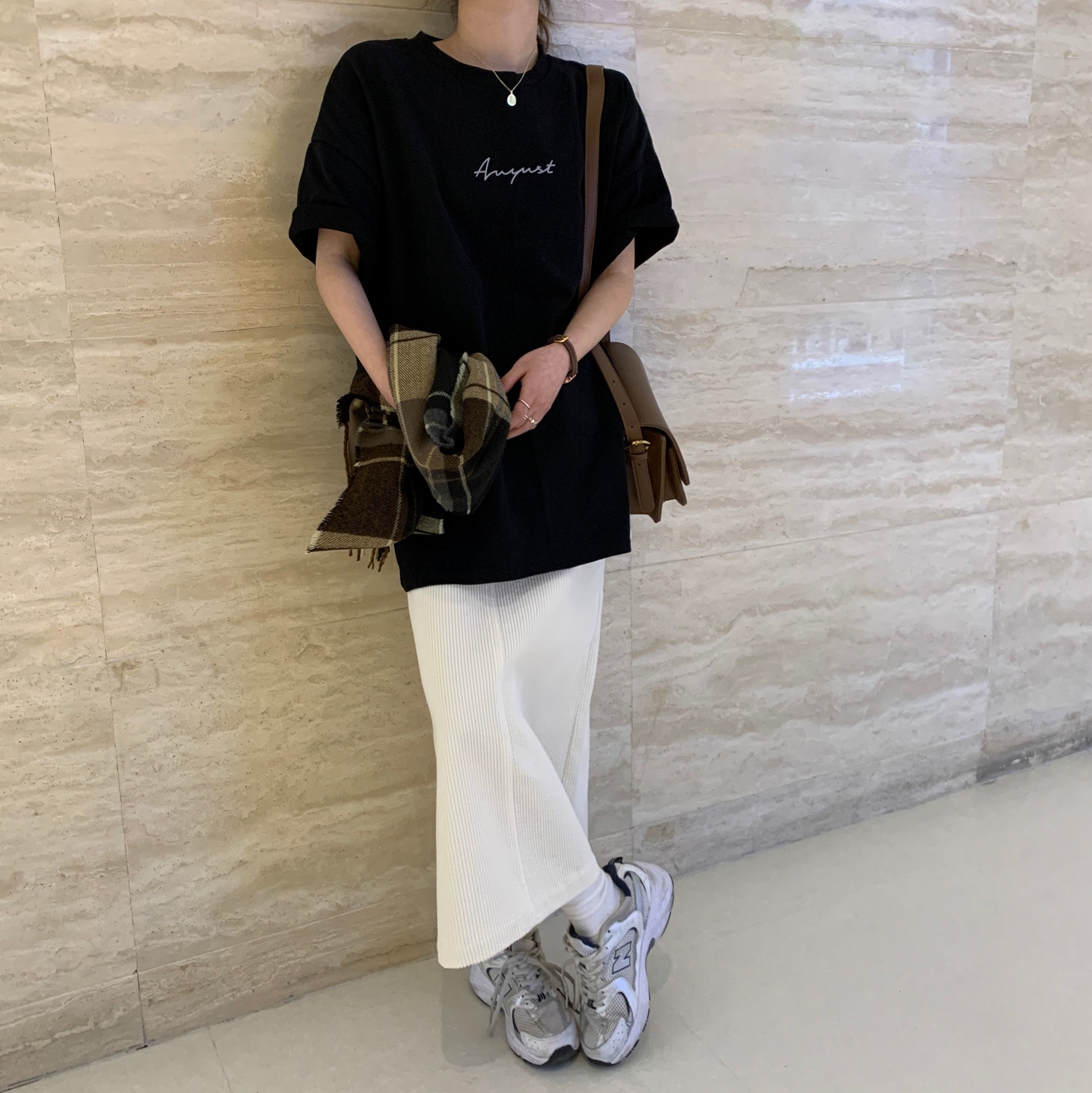 White Short Sleeve Loose-Fit T-Shirt