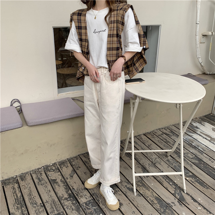 White Short Sleeve Loose-Fit T-Shirt