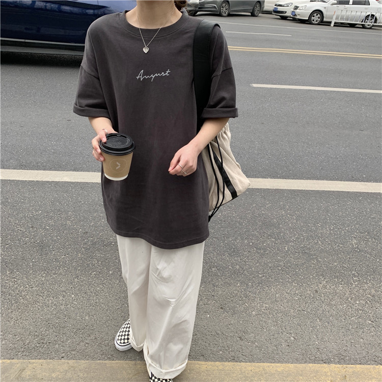 White Short Sleeve Loose-Fit T-Shirt