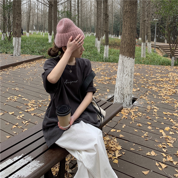 White Short Sleeve Loose-Fit T-Shirt