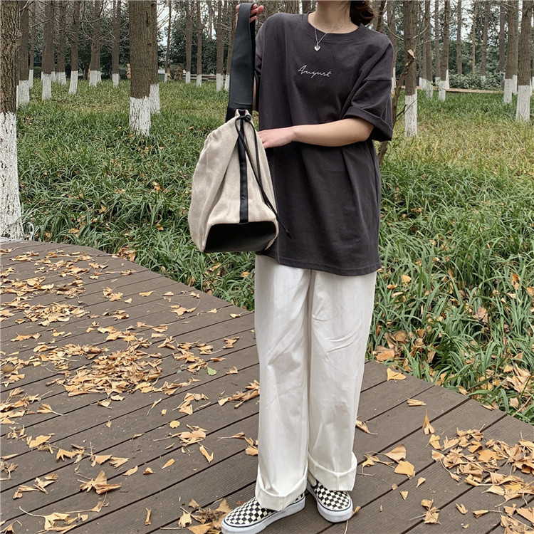 White Short Sleeve Loose-Fit T-Shirt