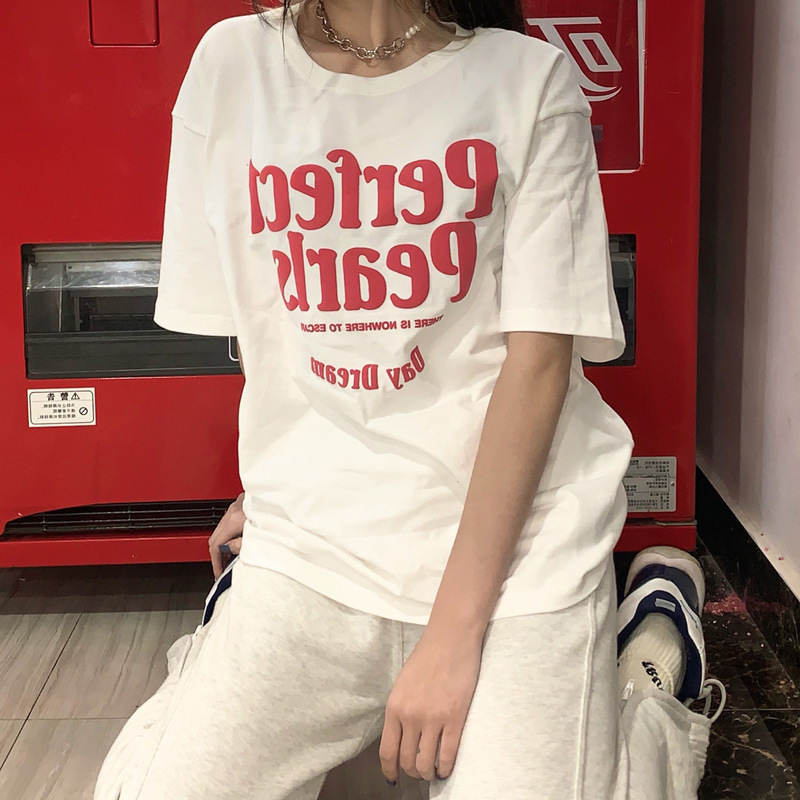 Summer Cartoon Print Loose Fit Short Sleeve Tee