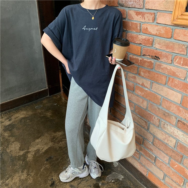 White Short Sleeve Loose-Fit T-Shirt