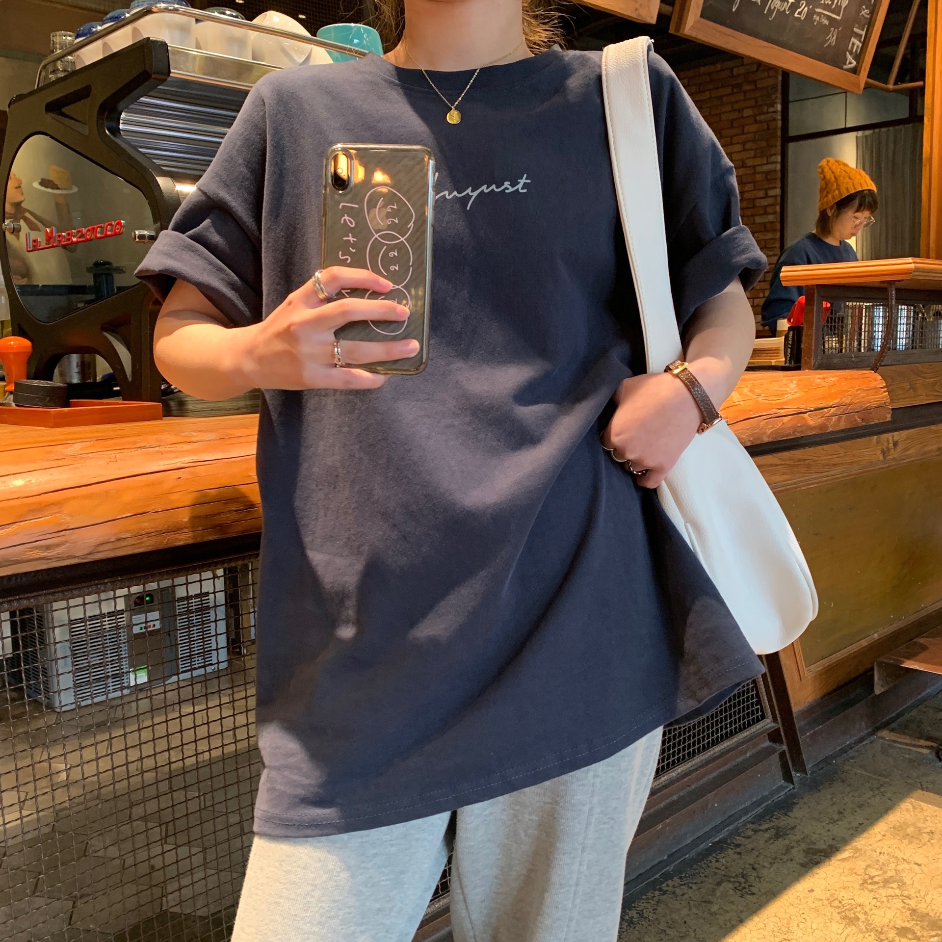 White Short Sleeve Loose-Fit T-Shirt