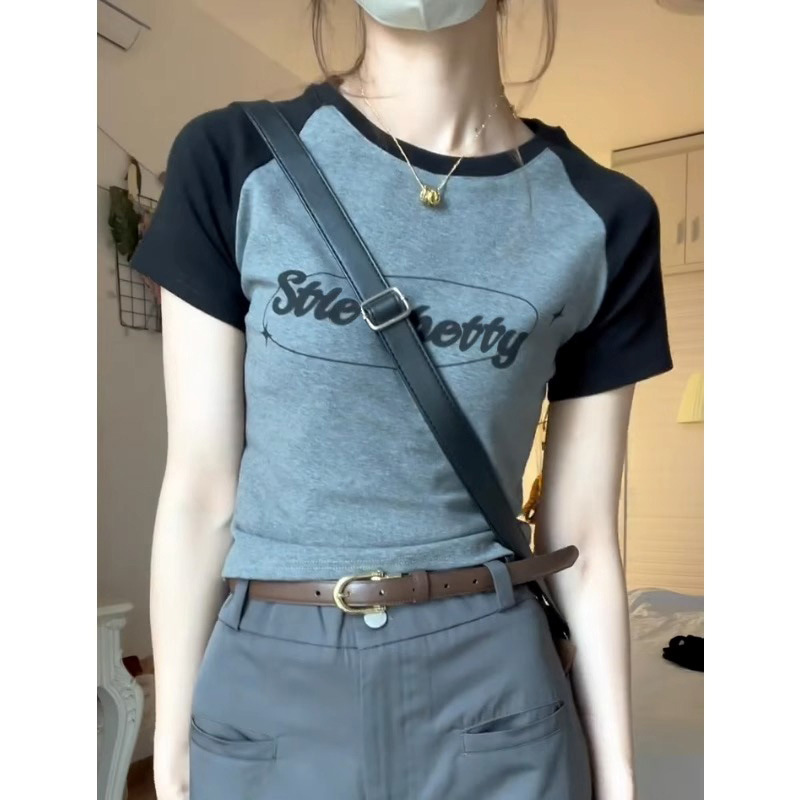 Spicy USA Colorblock Short Sleeve T-Shirt