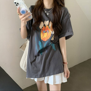 Floral Loose Fit Short Sleeve T-shirt