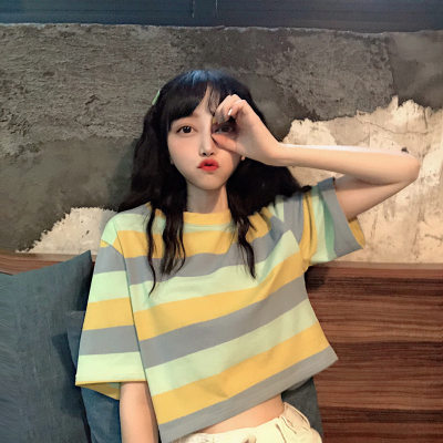 Striped Rainbow Loose T-Shirt