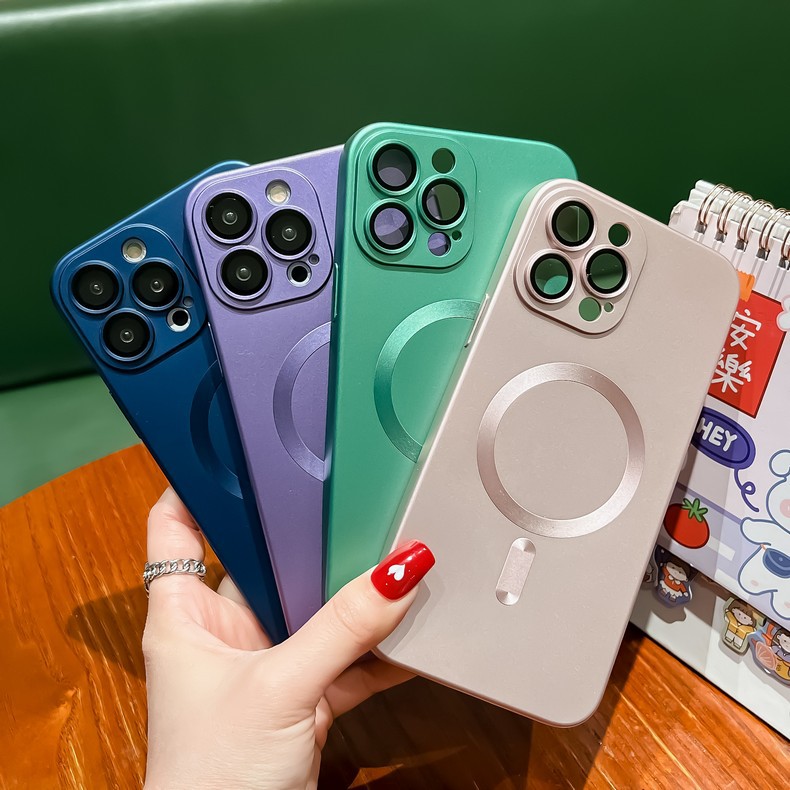 Magnetic Matte Silicone Phone Case