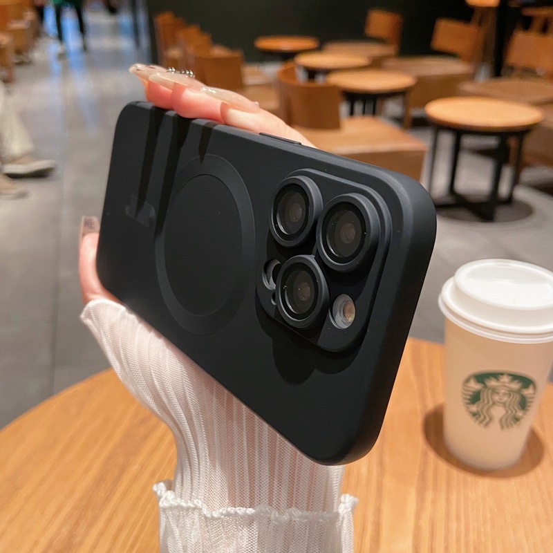 Magnetic Matte Silicone Phone Case