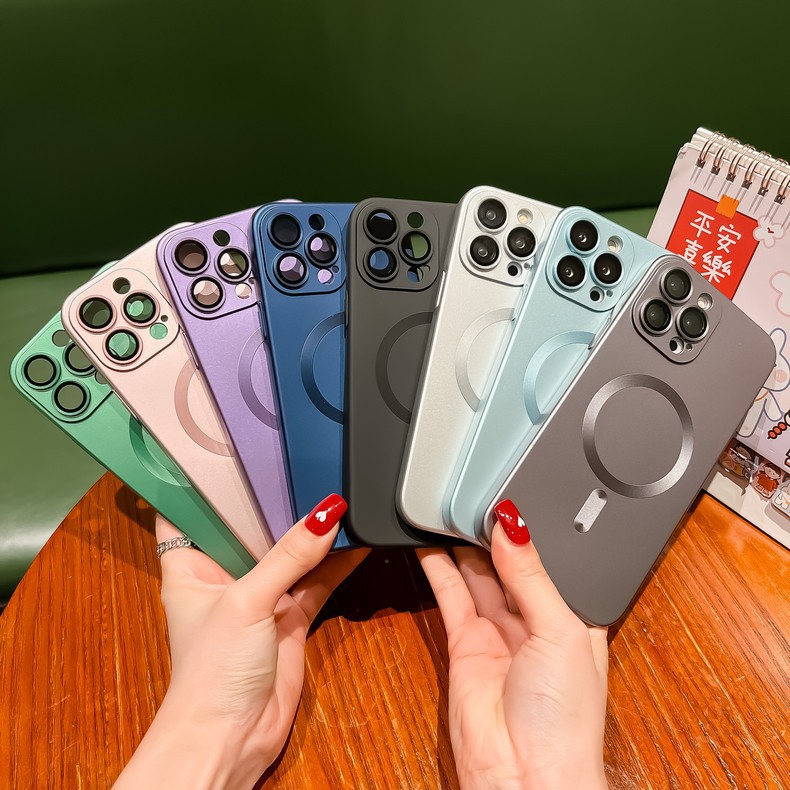 Magnetic Matte Silicone Phone Case