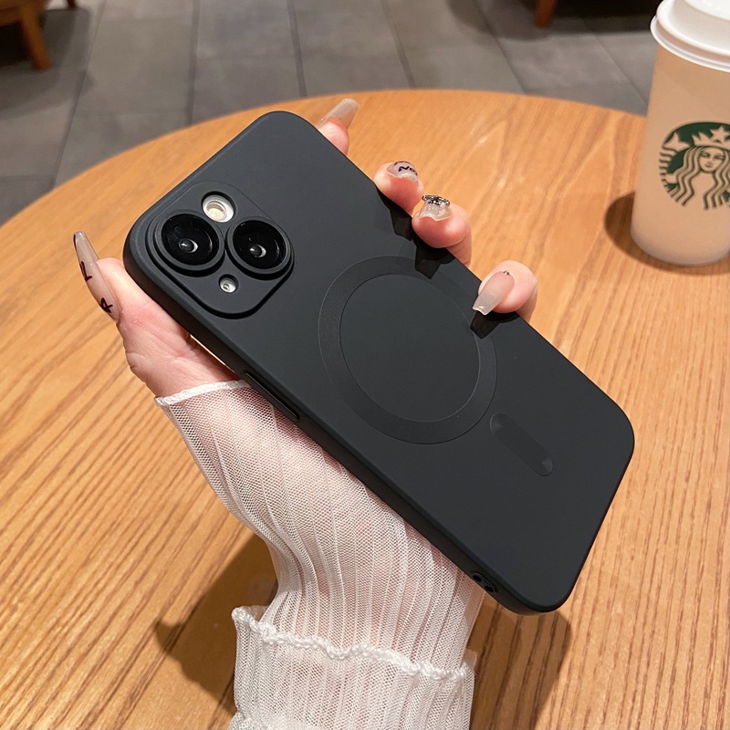 Magnetic Matte Silicone Phone Case