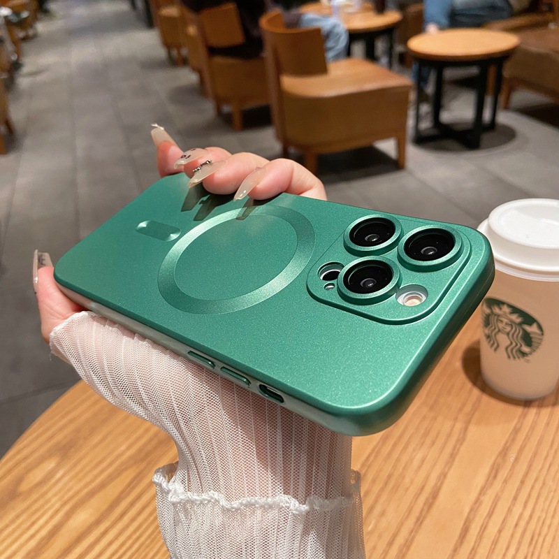Magnetic Matte Silicone Phone Case