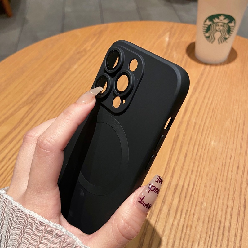 Magnetic Matte Silicone Phone Case