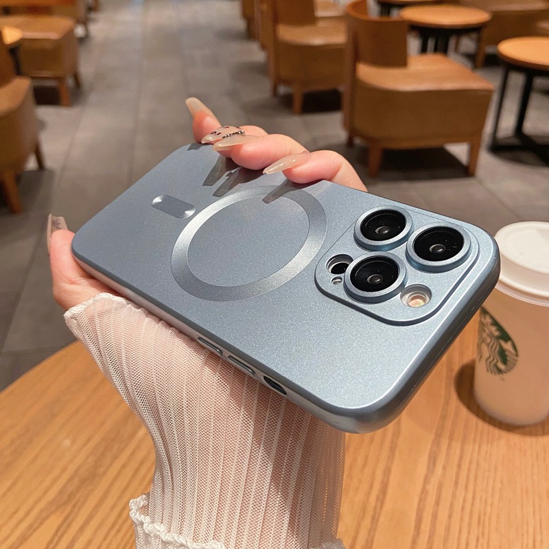 Magnetic Matte Silicone Phone Case