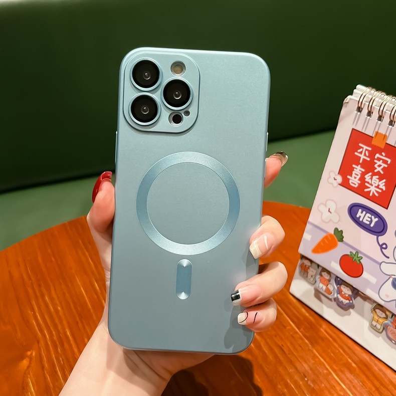 Magnetic Matte Silicone Phone Case