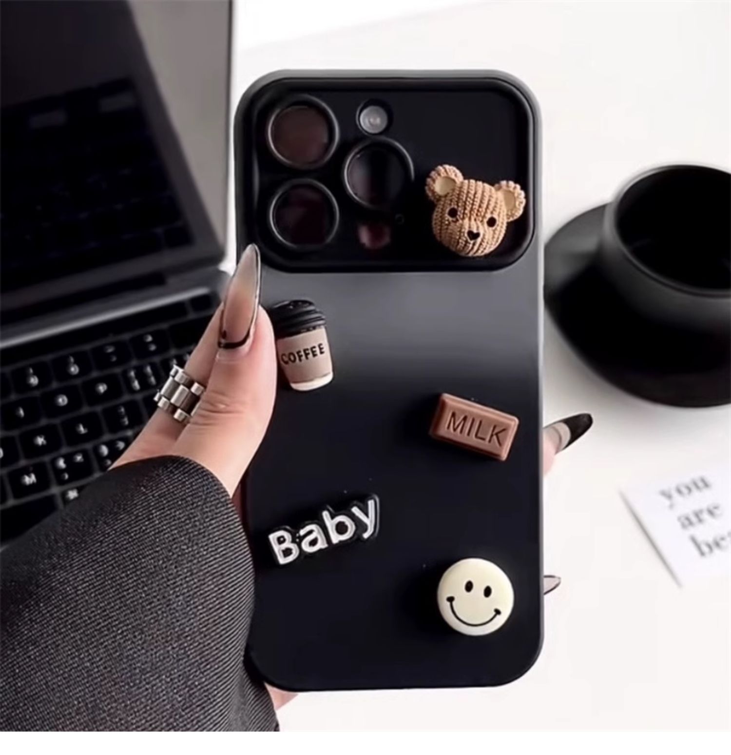 Gradient Texture Bear iPhone Case