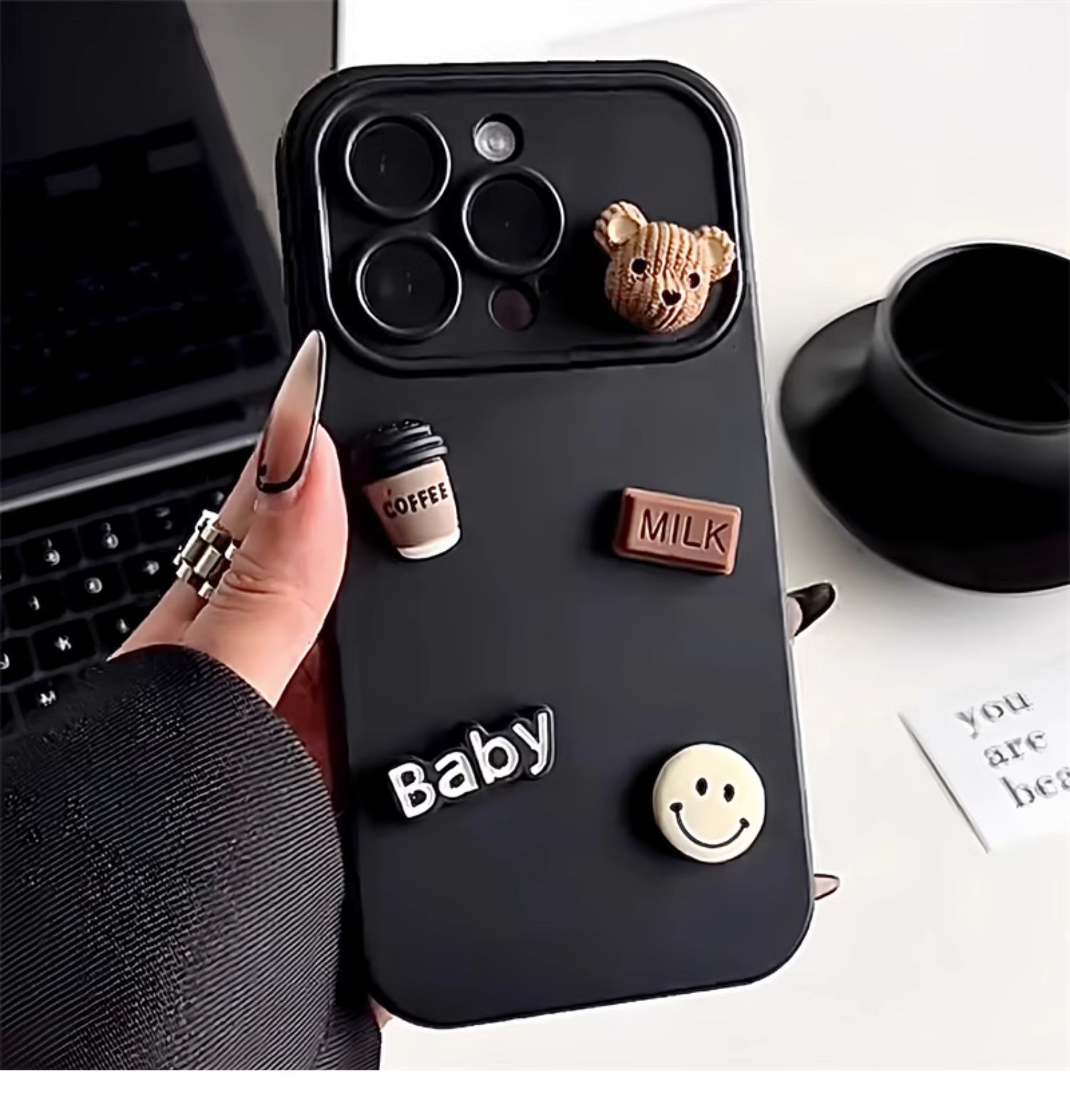 Gradient Texture Bear iPhone Case