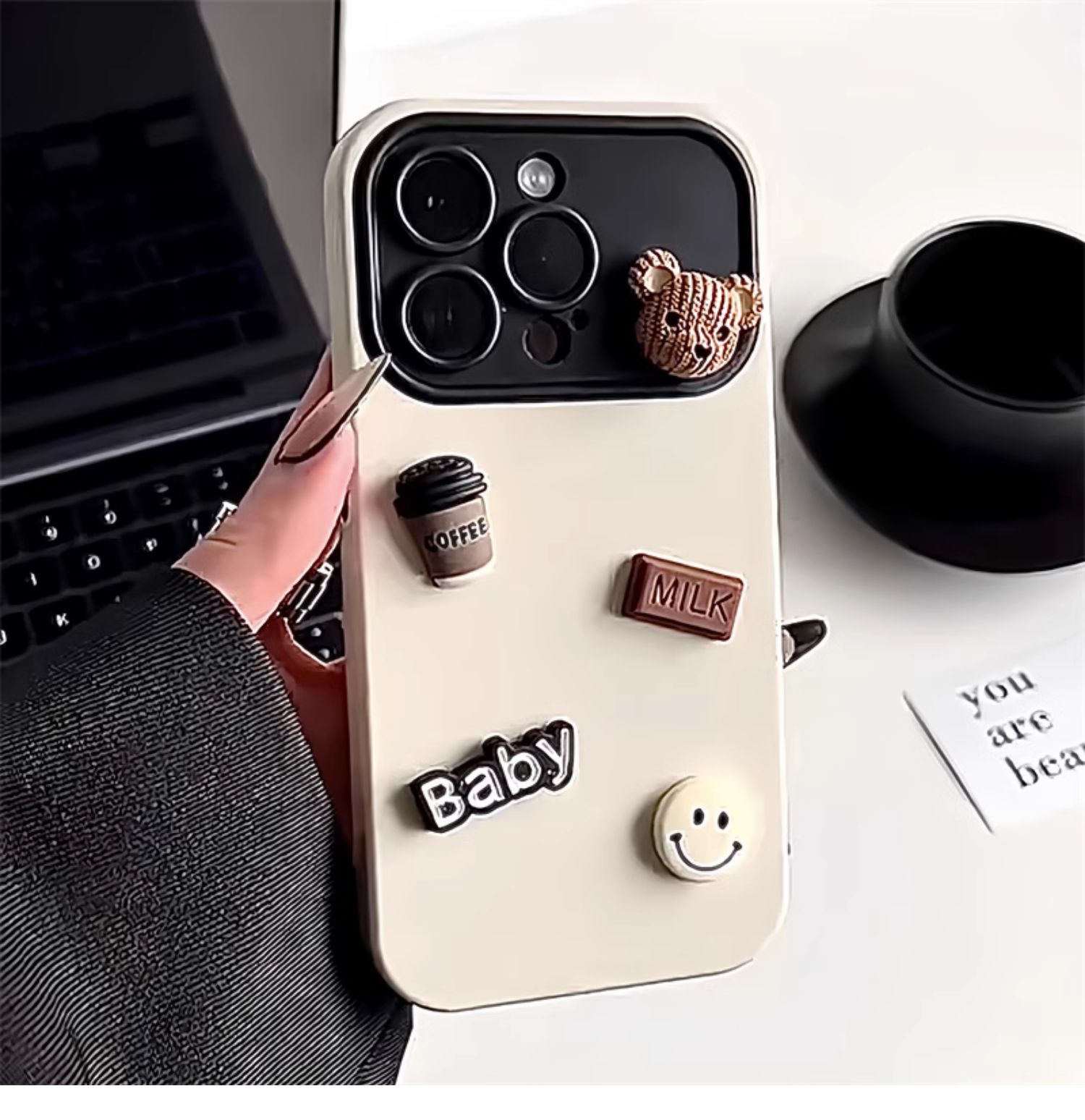 Gradient Texture Bear iPhone Case