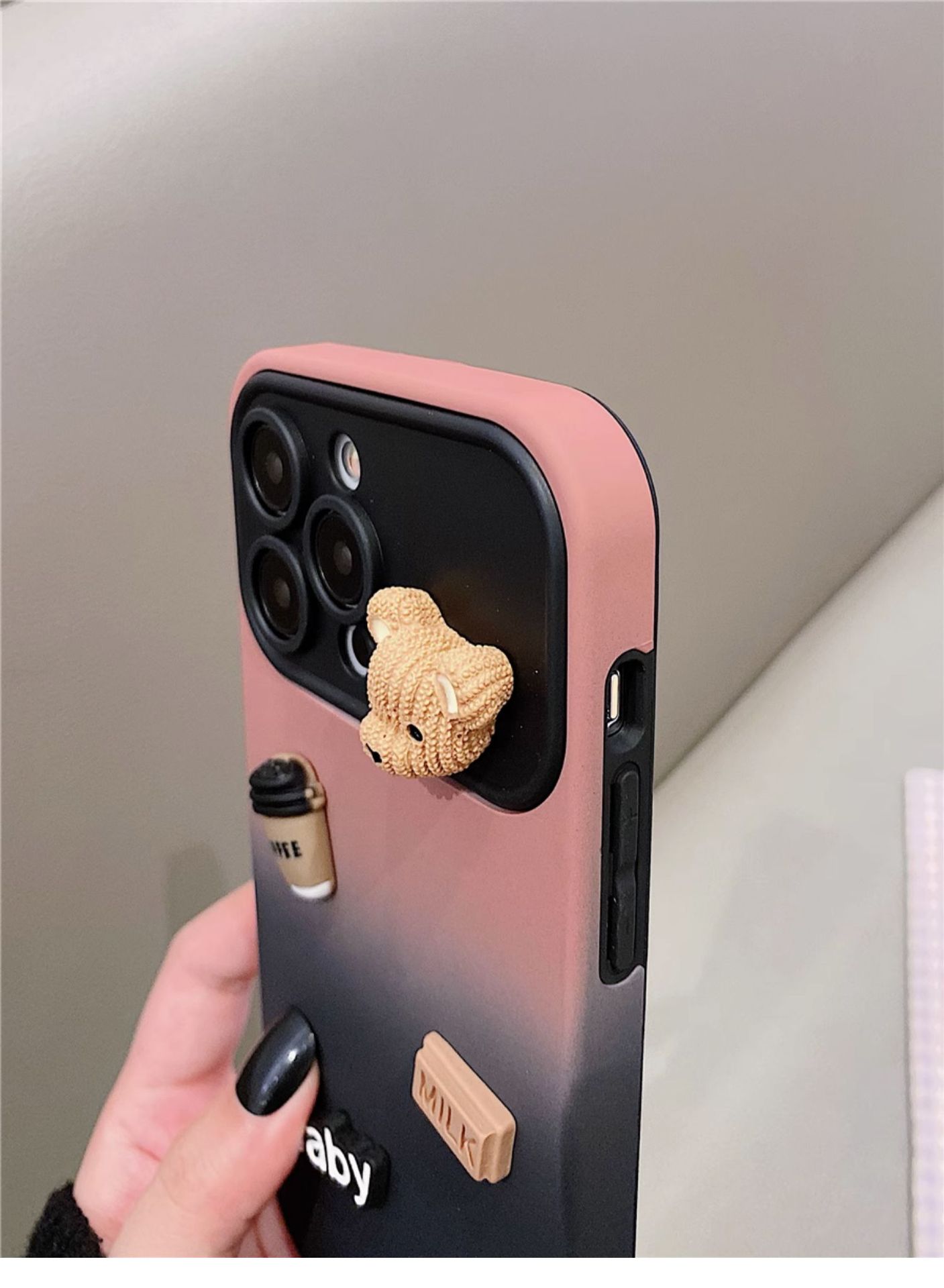 Gradient Texture Bear iPhone Case