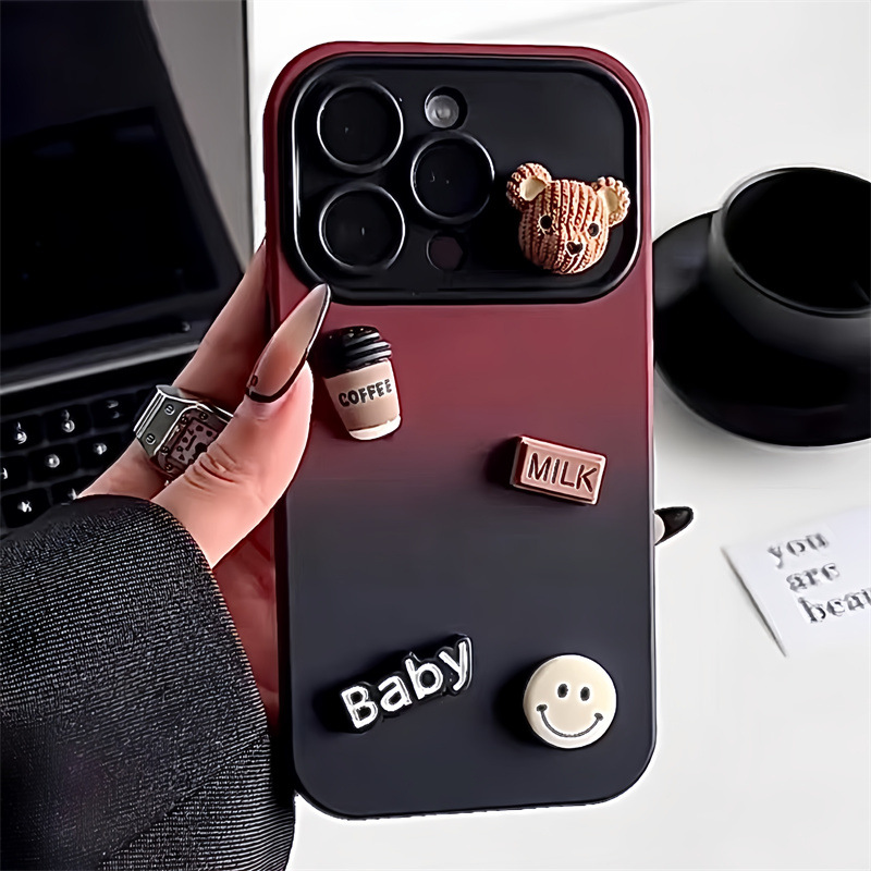 Gradient Texture Bear iPhone Case