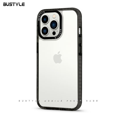 iPhone15ProMax TPE Phone Case Black 3-in-1 Anti-Shock Transparent Shell