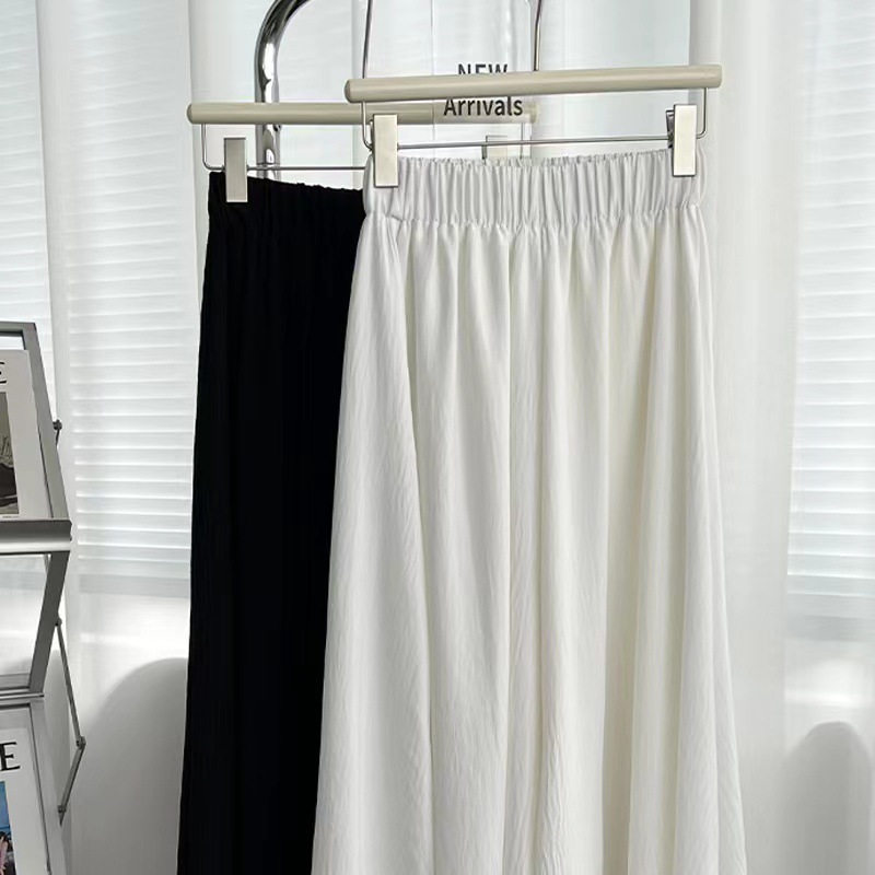 Summer Elastic Waist A-line Skirt Pants