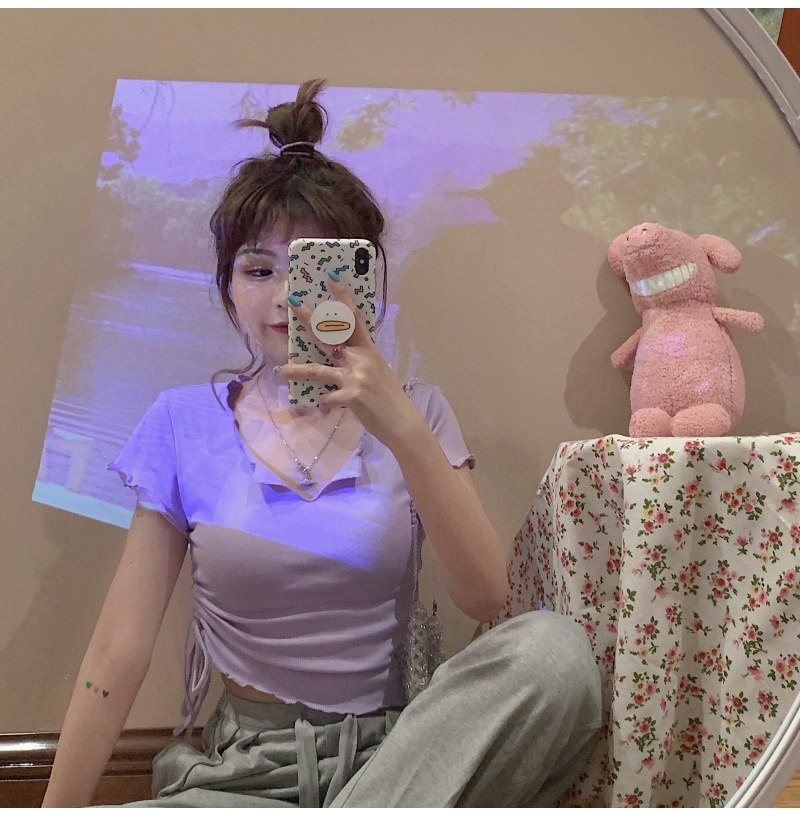 Chic Drawstring Crop Top - Summer