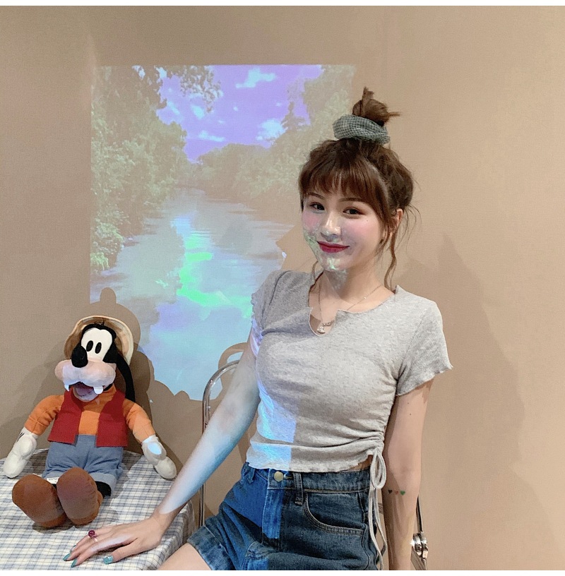 Chic Drawstring Crop Top - Summer