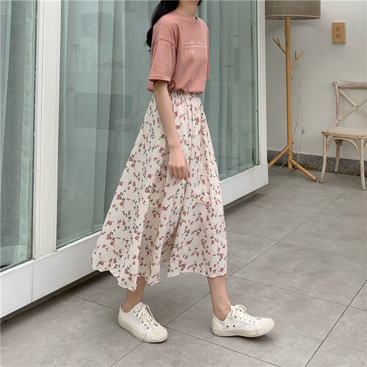 Floral A-Line Skirt Summer
