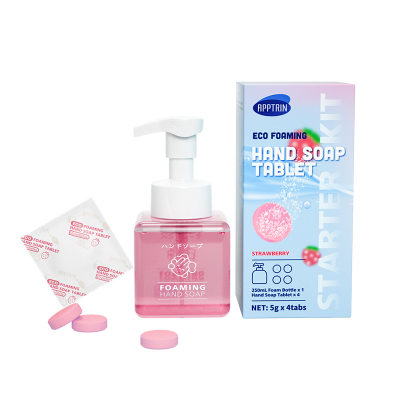 泡沫洗手液泡腾片清洁片全英文现货厂家批发Hand Soap Tablets