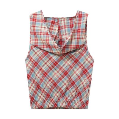 Grid-Back Tank Top with Hood for Summer 2024