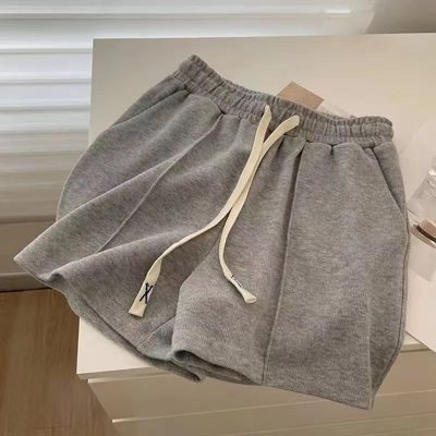 Pink Women's Summer Casual Loose High-Waisted A-Line Shorts