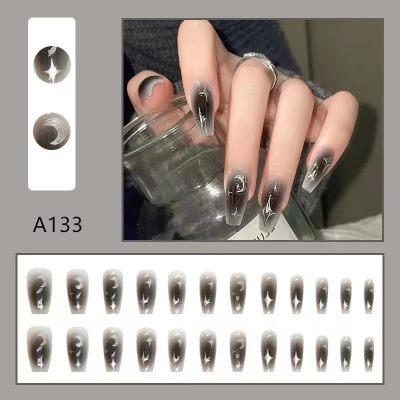 24PCS French Fake Nails Kit