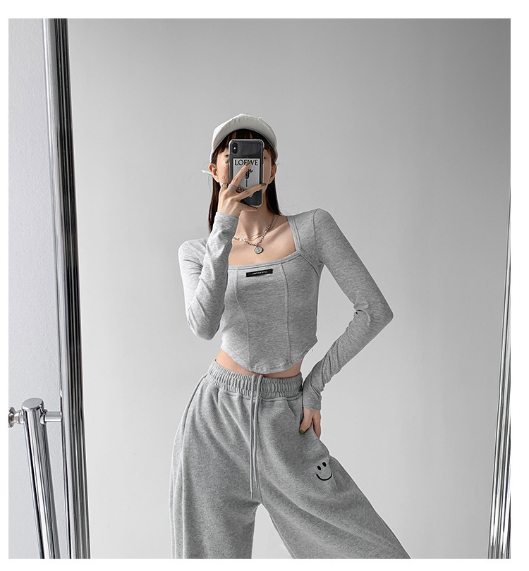 Chic Bone Print Long Sleeve Top