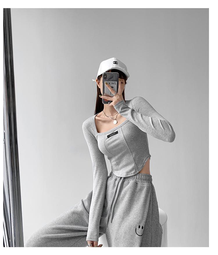 Chic Bone Print Long Sleeve Top