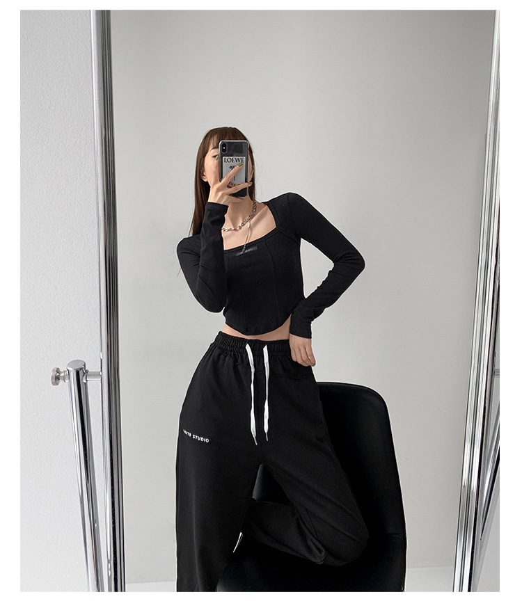 Chic Bone Print Long Sleeve Top