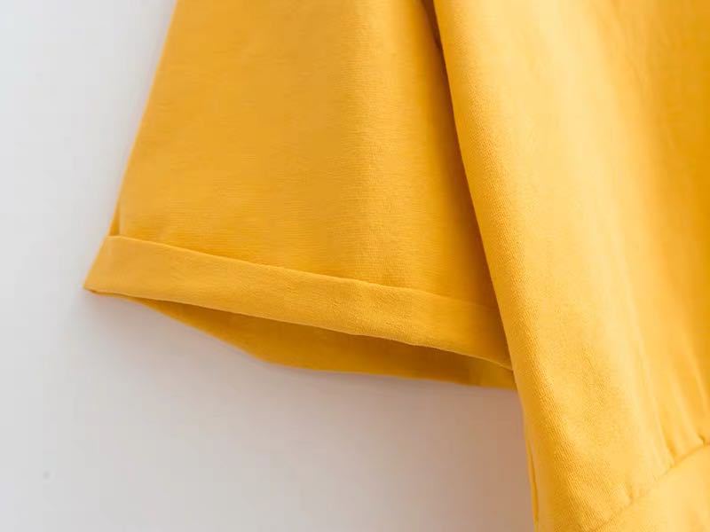 Backless V-Neck Loose Short Sleeve T-Shirt