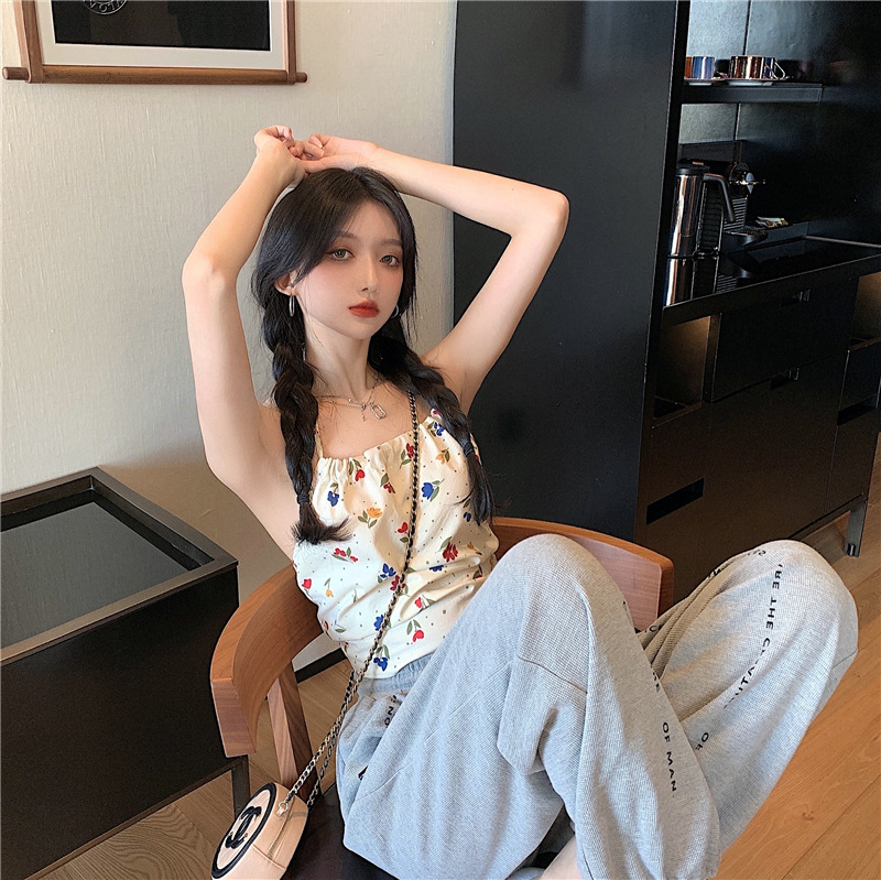 Floral Drawstring Neck Sling