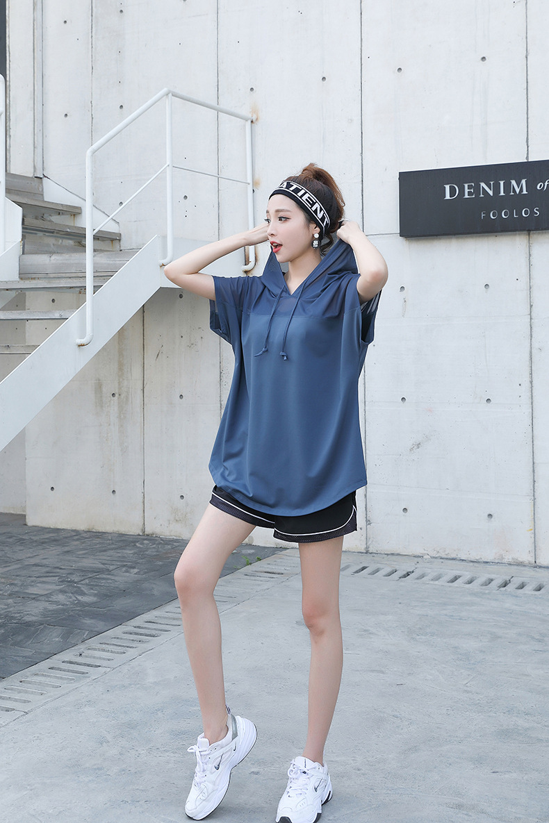 Summer Cross-Border Sportswear Loose Running Cover-up Plus-Size Fitness Wear Quick-Dry Tee Large Size Yoga Style